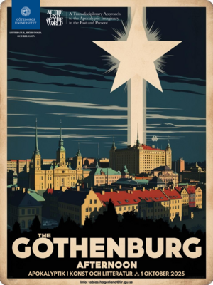 poster with star hovering over Göteborg